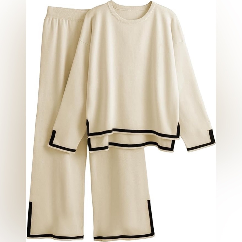 tan and black matching set - shirt and pants both smalls